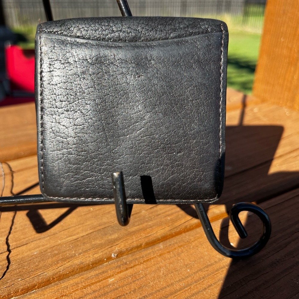 Unisex Vintage U.p Renoma Leather Coin Card Holder Wallet Unisex Italian Leather - Picture 3 of 11